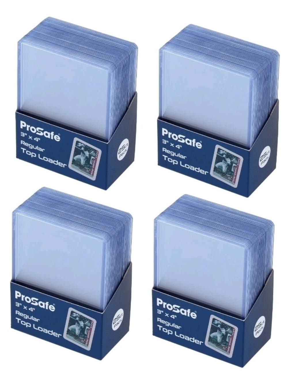 (100-Count) ProSafe 3" x 4" Regular Top Loaders - Light Blue